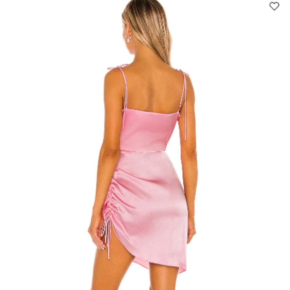Pink Satin Mini Dress - Picture 5 of 8